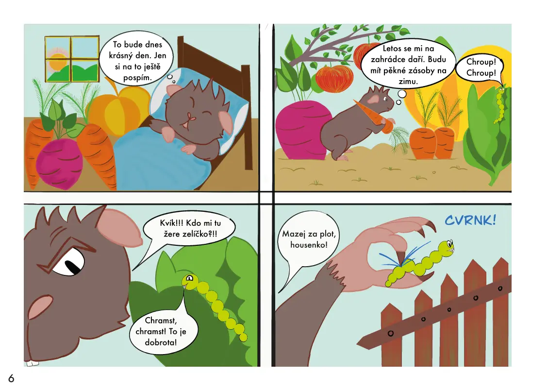 Ukázka stránky z komiksu Rychlomalůvky
